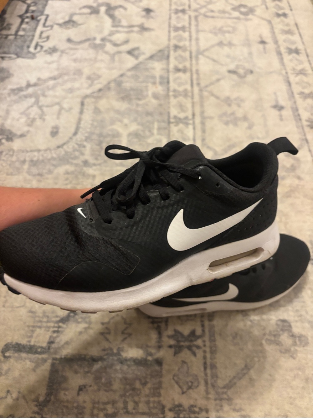 Nike Black & White Kids' Air Max-Style Sneakers
